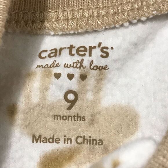 Carter’s  foodies fleece pajama Size 9 month .     A292 - Picture 2 of 4